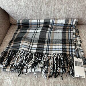 Vera Bradley Plaid Blanket Scarf Cozy Plaid Neutral